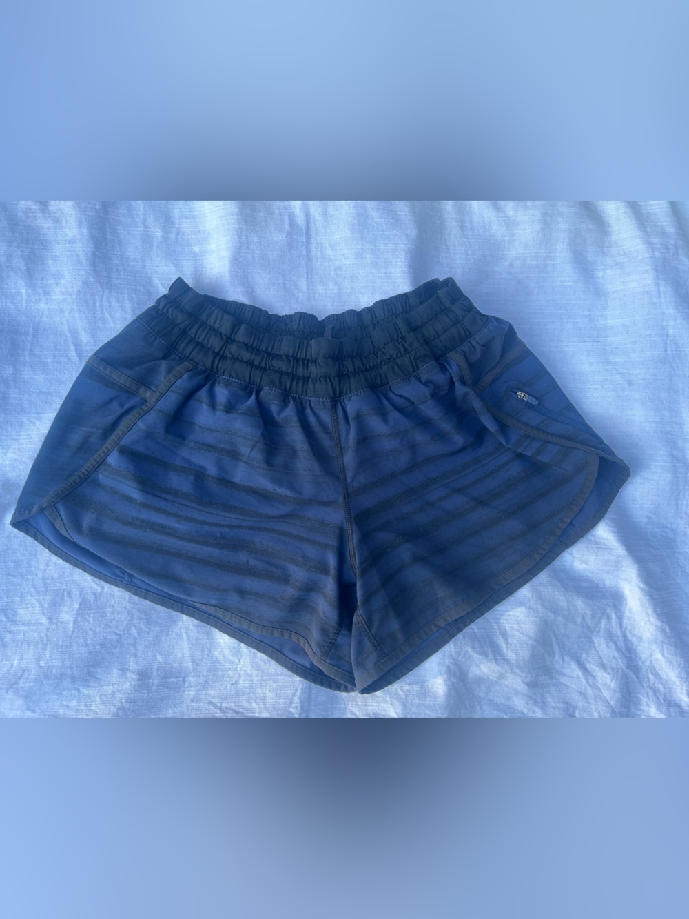 lululemon athletica Navy Striped Running Shorts